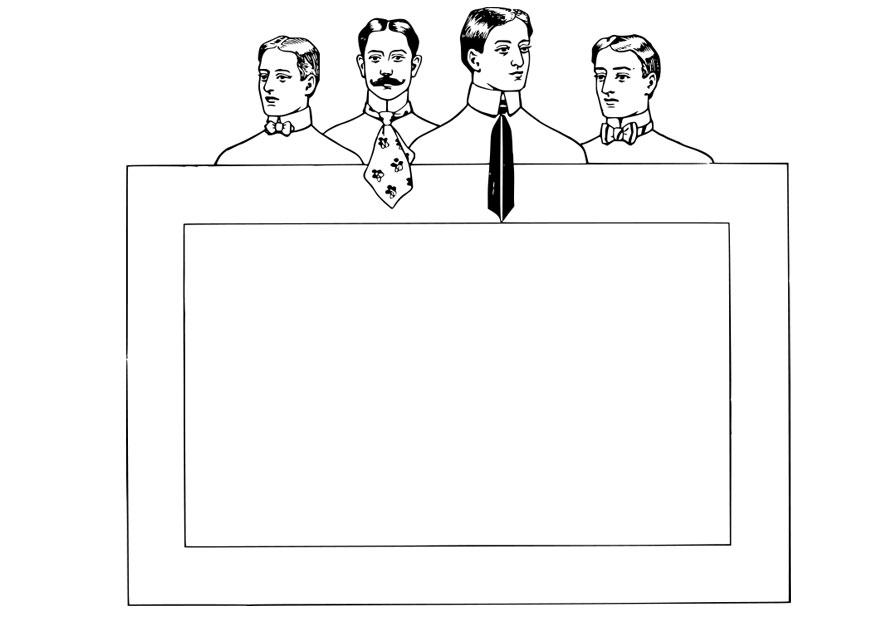 frame - ties and bow ties Coloring page frame - ties and bow ties