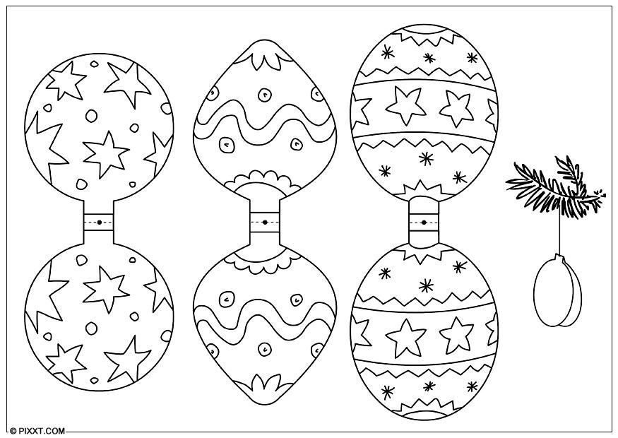 Coloring page christmas decoration
