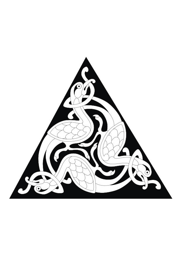 Coloring page celtic drawing