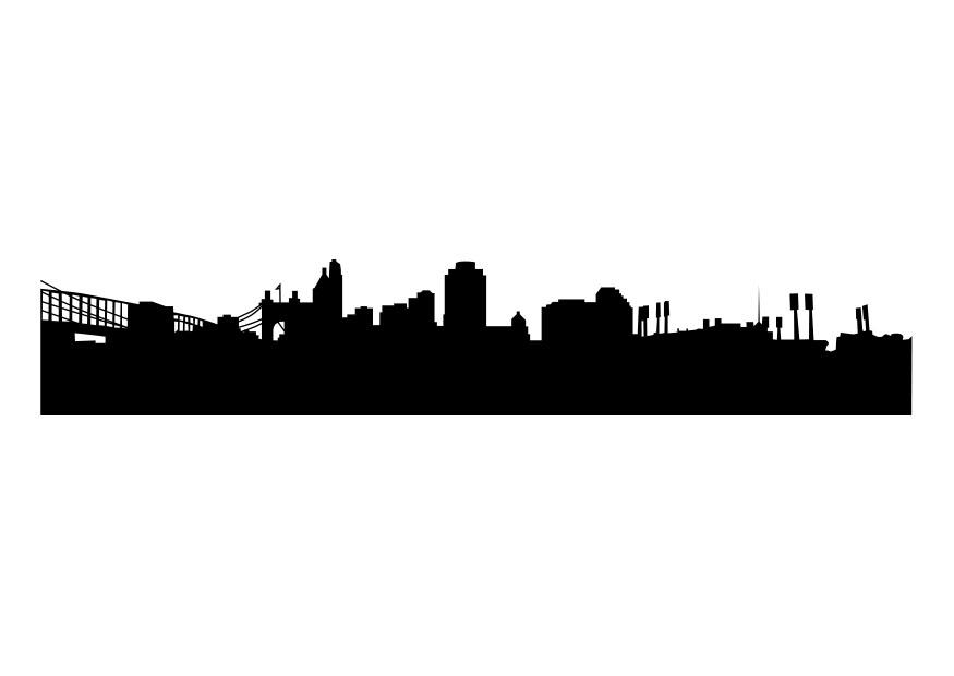 skyline - cincinatti Coloring page skyline - cincinatti
