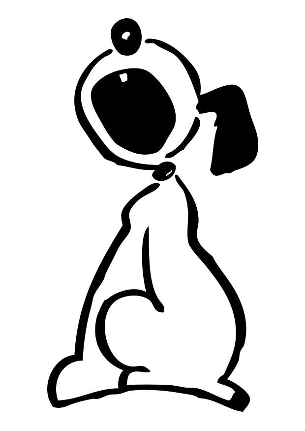 howling dog Coloring page howling dog