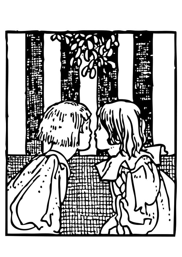 kiss Coloring page kiss