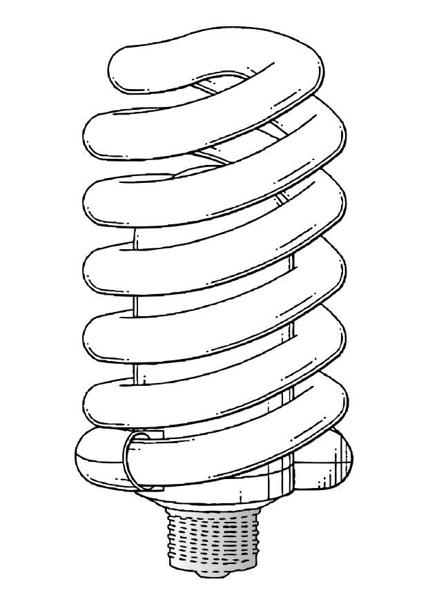 energy saving light bulb Coloring page energy saving light bulb