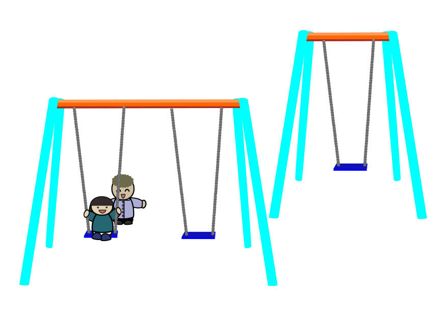 children on swing Image children on swing