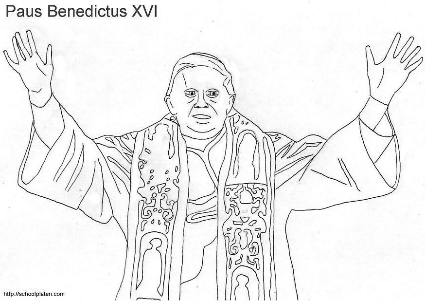 pope benedict xvi Coloring page pope benedict xvi