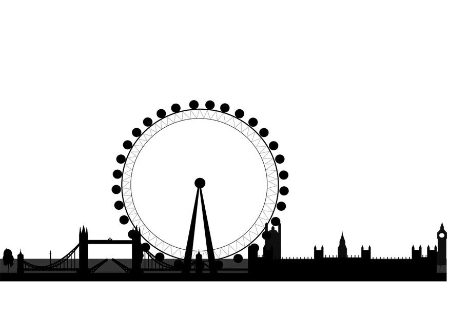 Coloring page london skyline