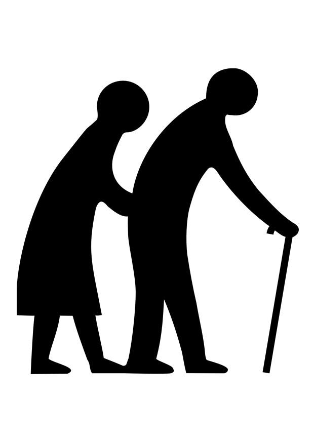 aged couple Coloring page aged couple