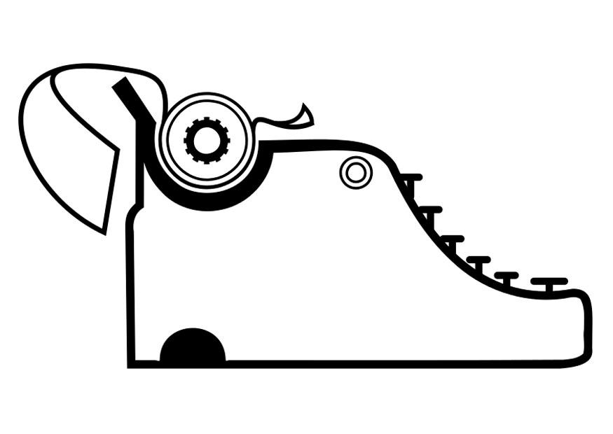 typewriter Coloring page typewriter