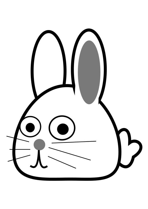 rabbit - curved Coloring page rabbit - curved