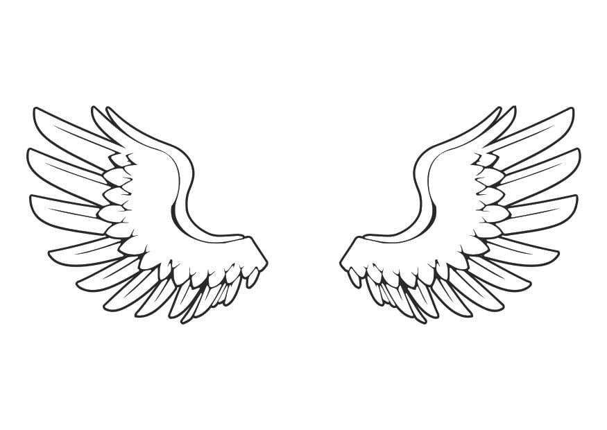 Coloring page wings