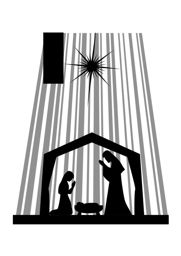 nativity scene Coloring page nativity scene