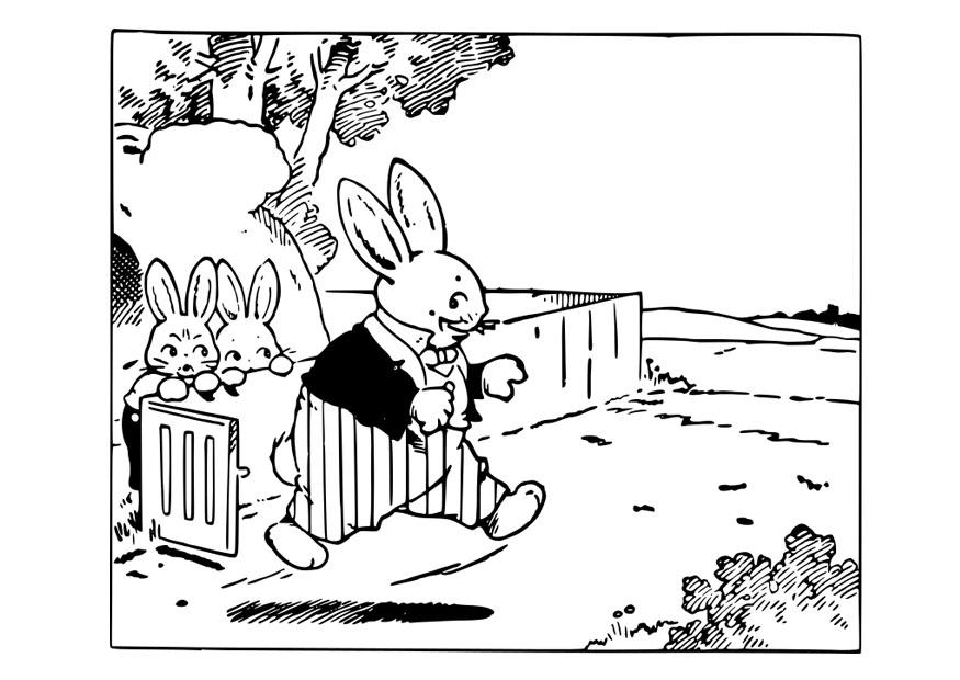 father rabbit Coloring page father rabbit
