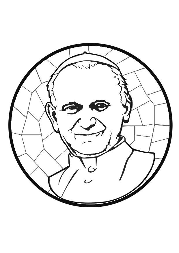 pope john paul ii Coloring page pope john paul ii