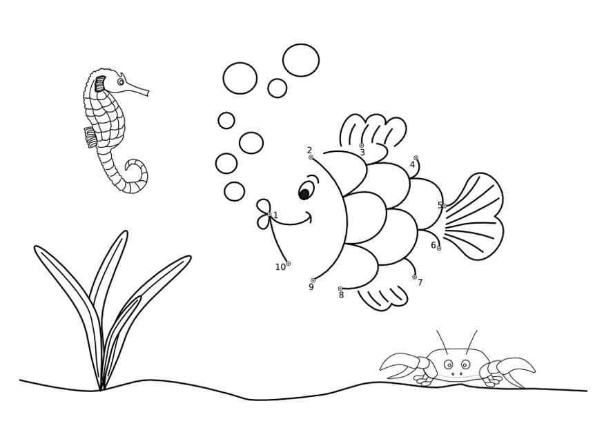 Coloring page sea