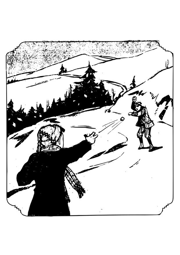 snow fun Coloring page snow fun