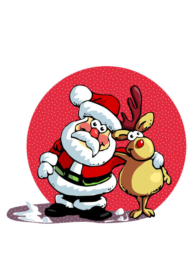 santa claus and reindeer Image santa claus and reindeer