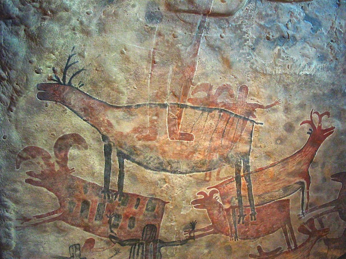 mural in cave Photo mural in cave