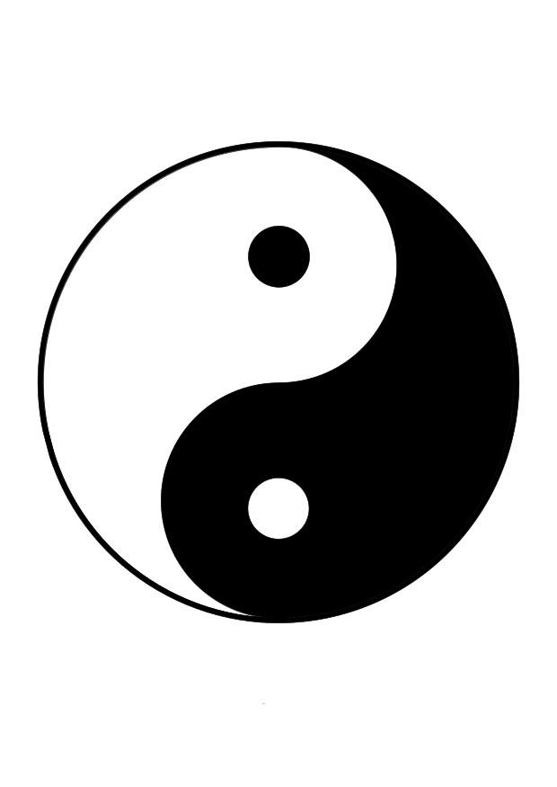 yin yang Coloring page yin yang
