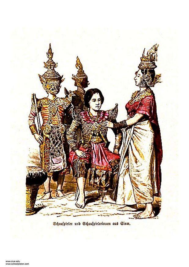 Image thai dancers 19th century