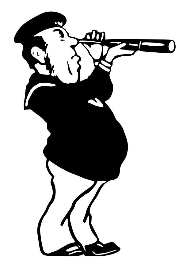 sailor - telescope Coloring page sailor - telescope