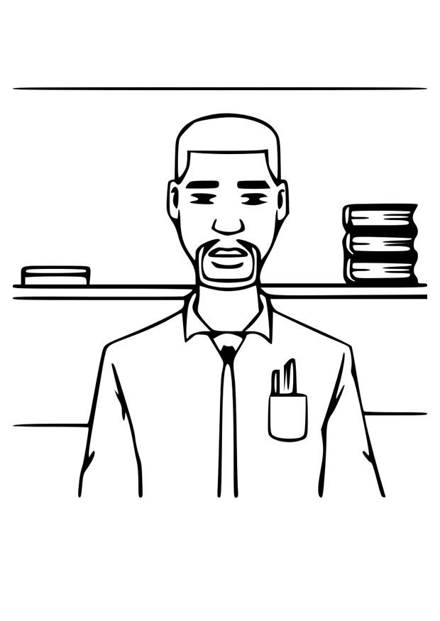 teacher Coloring page teacher