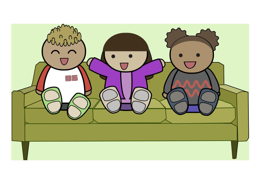friends on couch Image friends on couch