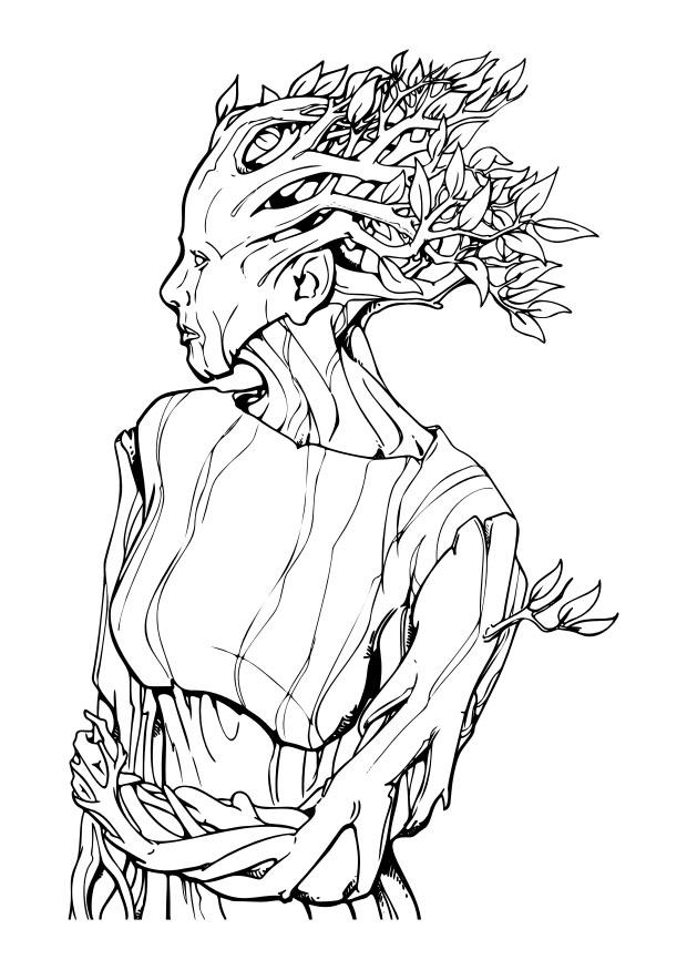 dryad - dryad Coloring page dryad - dryad