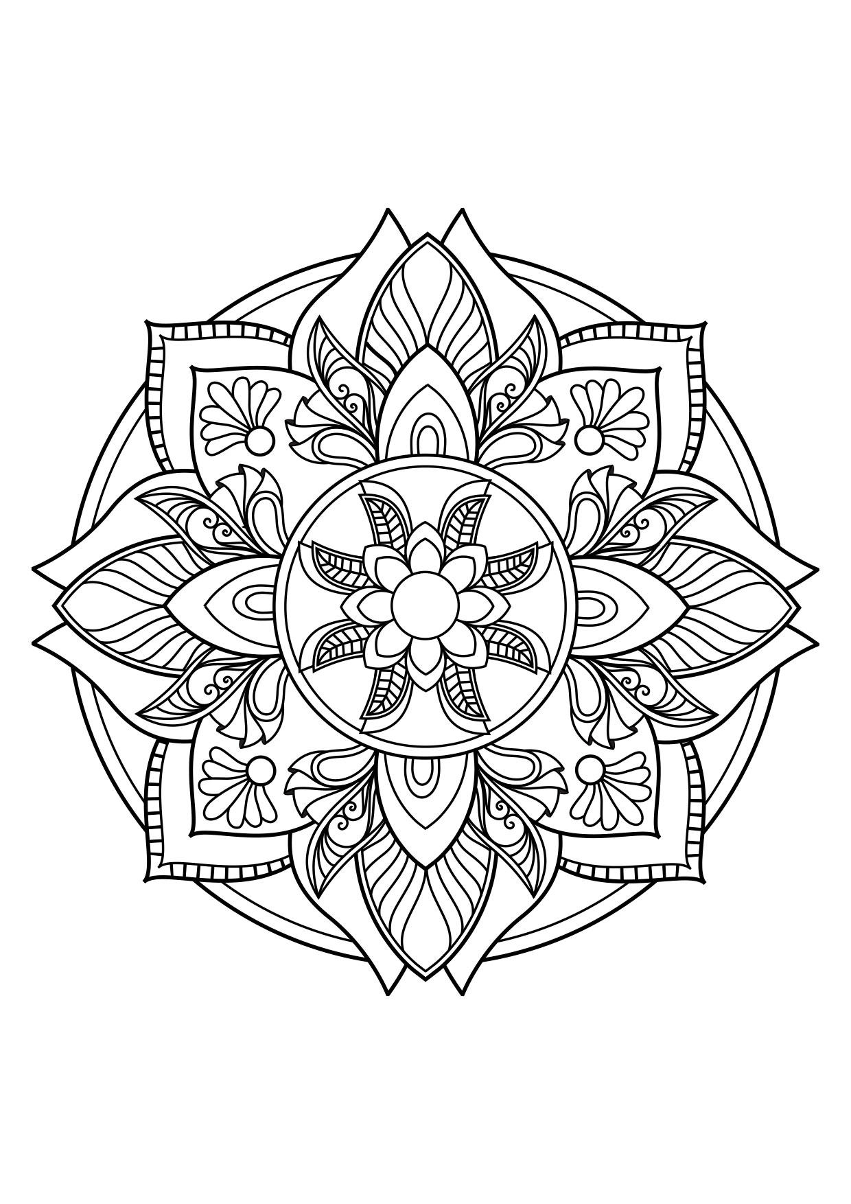 Coloring page mandala