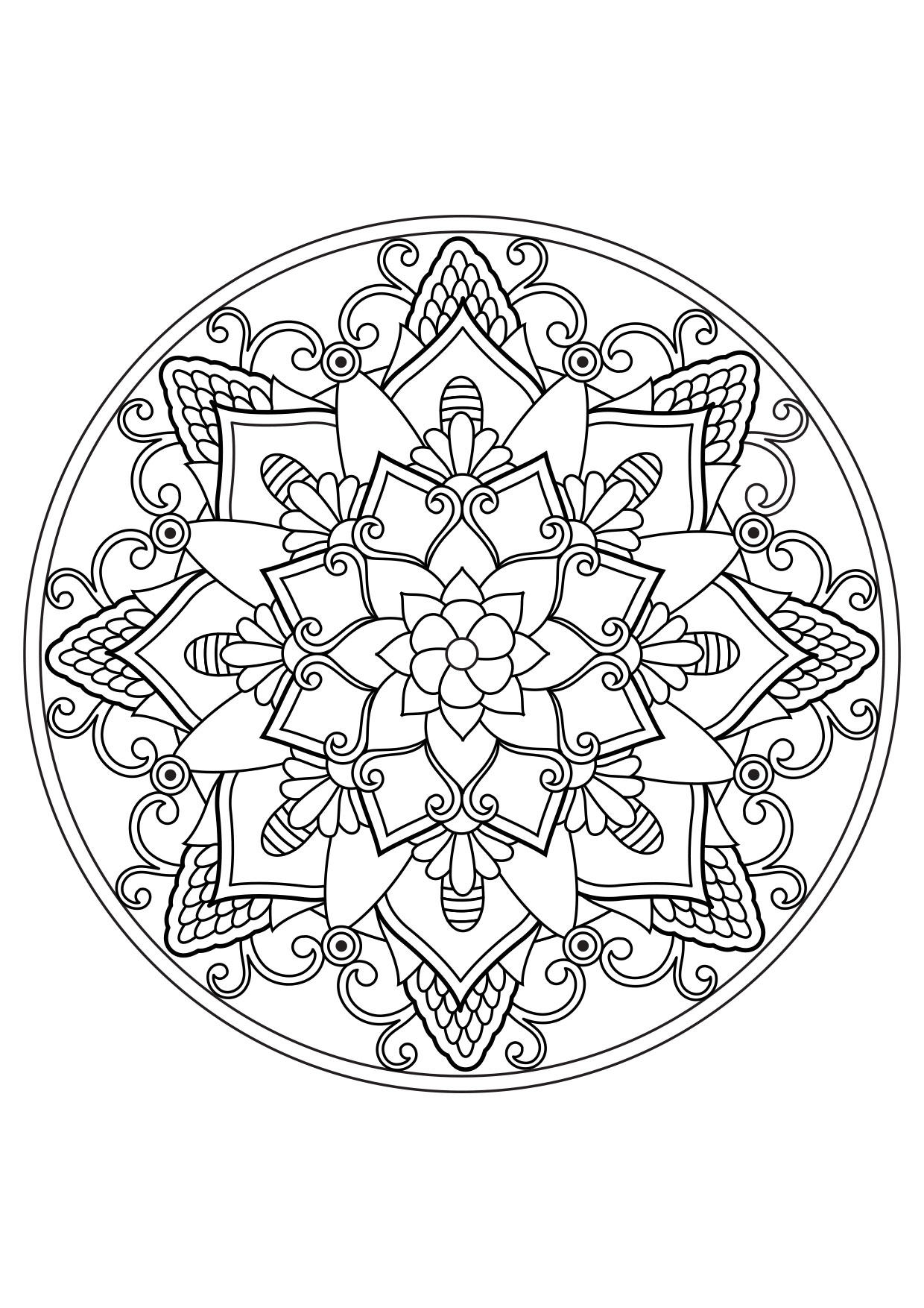 Coloring page mandala