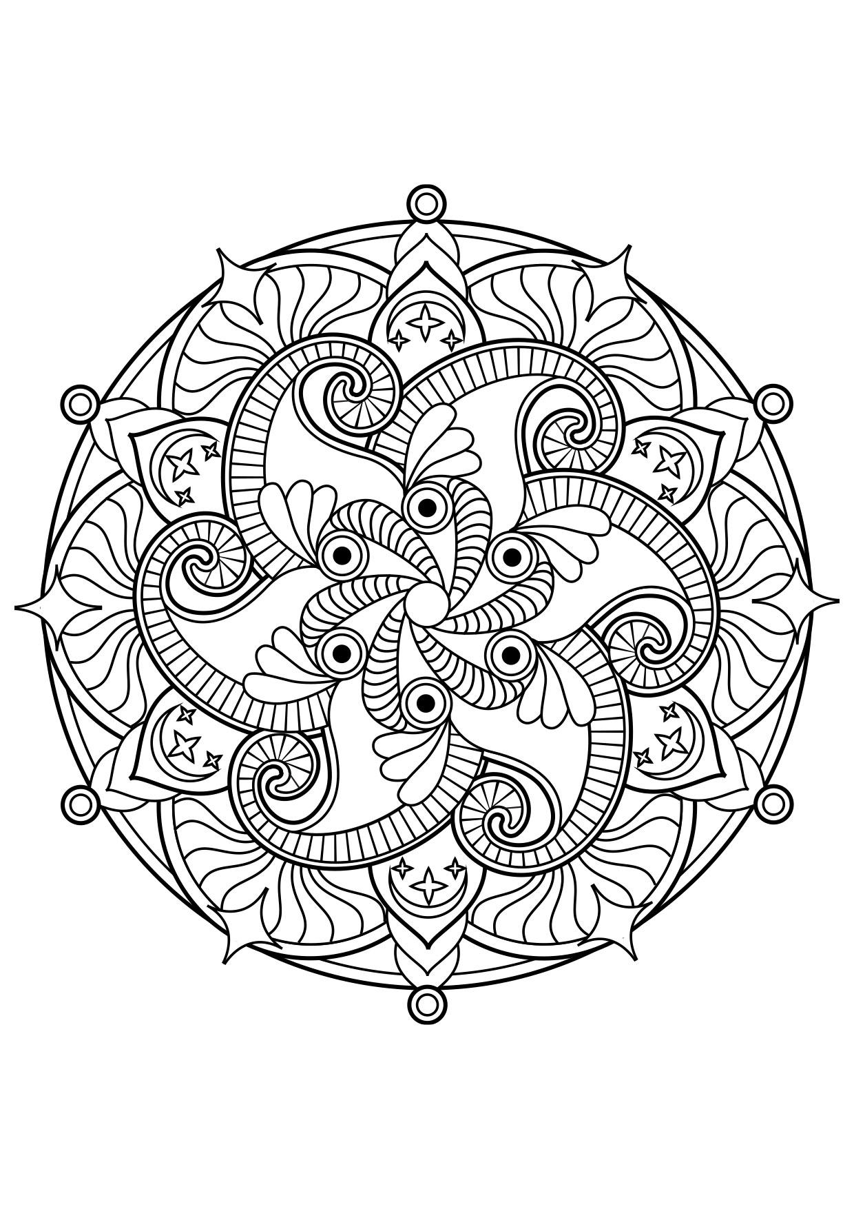 Coloring page mandala