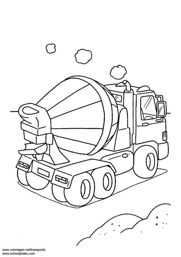 concrete mixer Coloring page concrete mixer