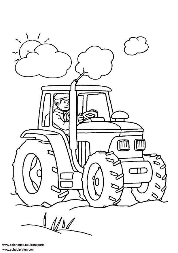 Coloring page tractor