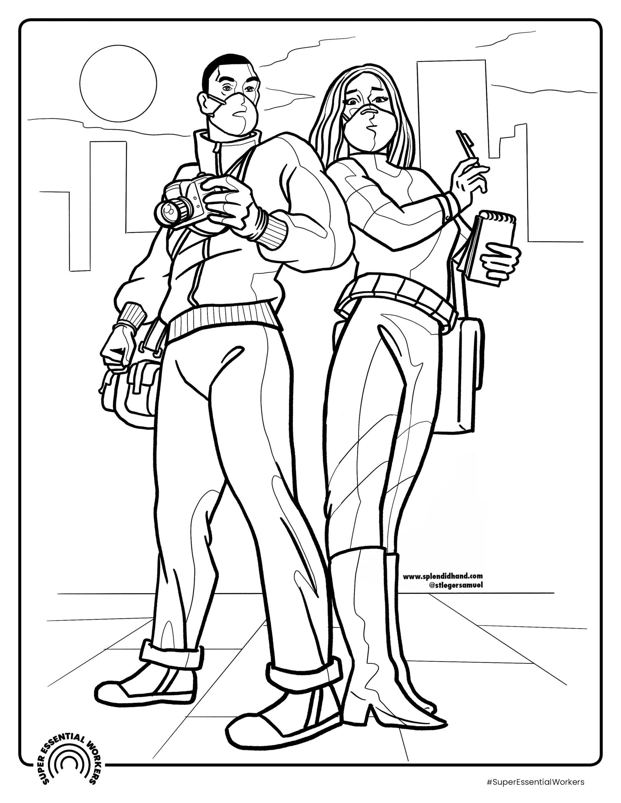 journalist Coloring page journalist