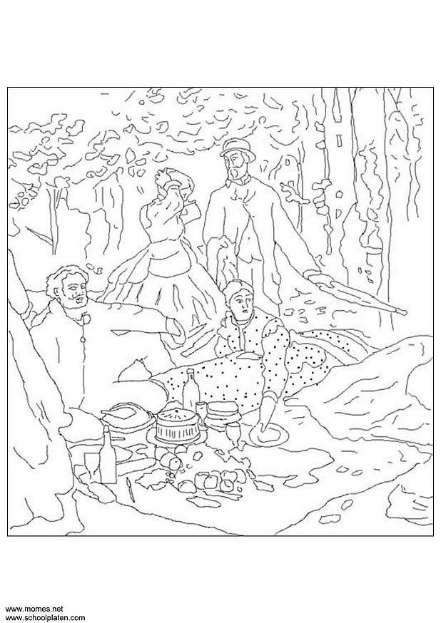 Coloring page claude monet