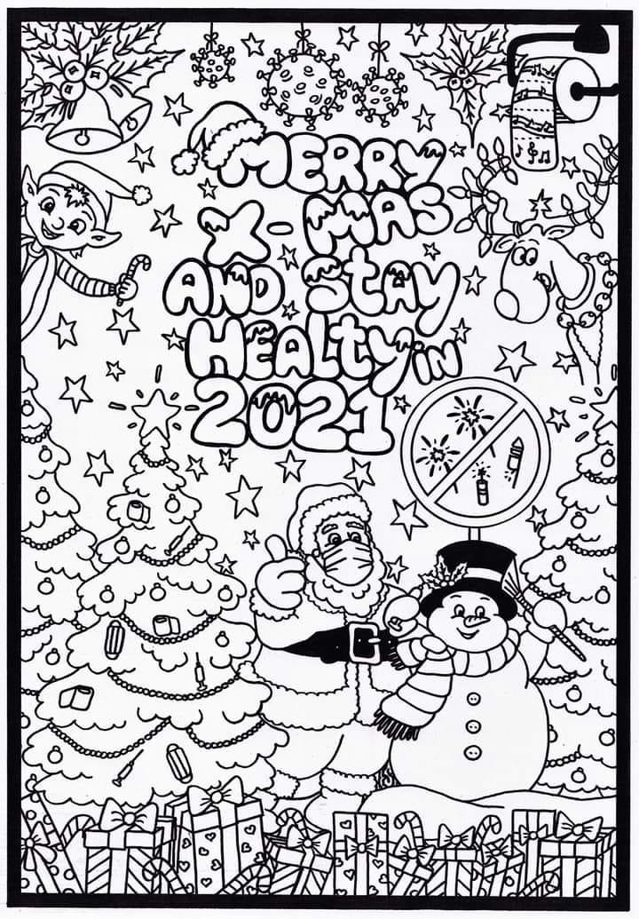 Coloring page merry christmas