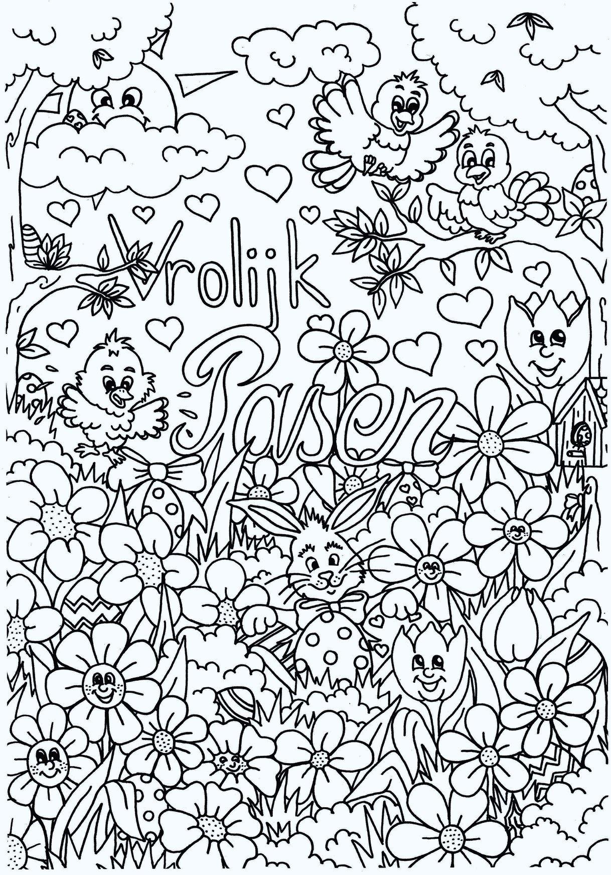 happy easter Coloring page happy easter