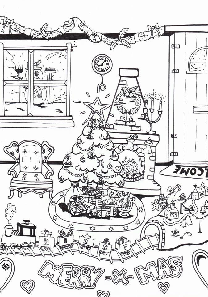 merry christmas Coloring page merry christmas