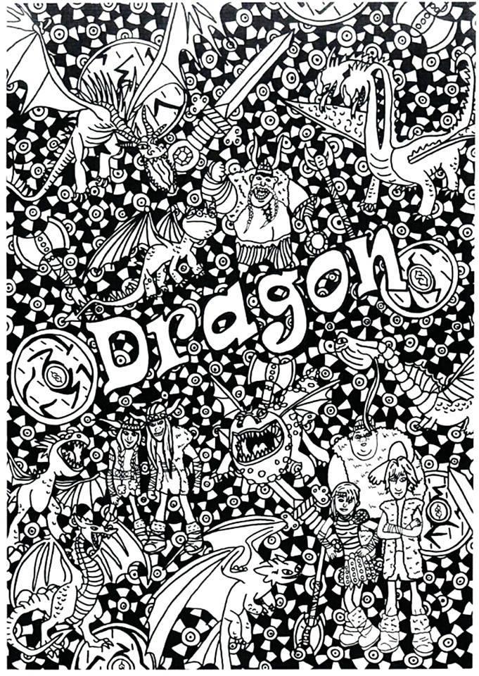 dragons and vikings Coloring page dragons and vikings