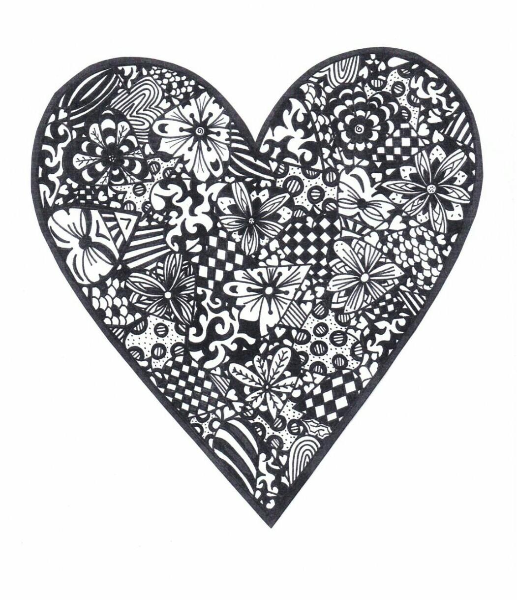 heart with flowers Coloring page heart with flowers