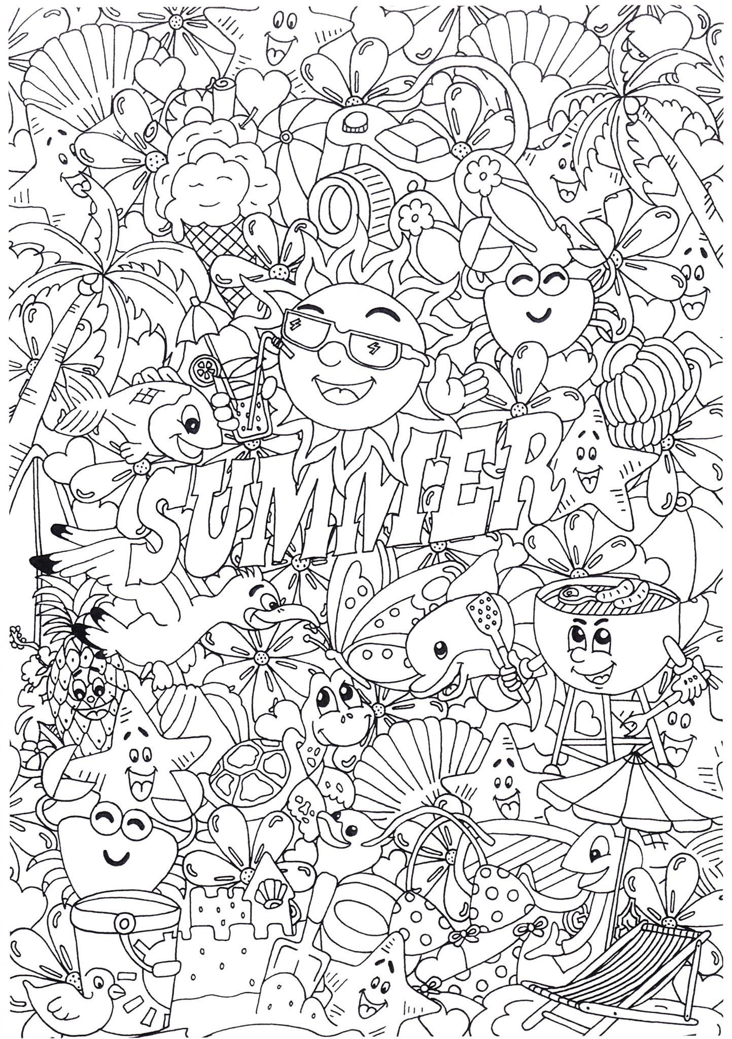 summer Coloring page summer