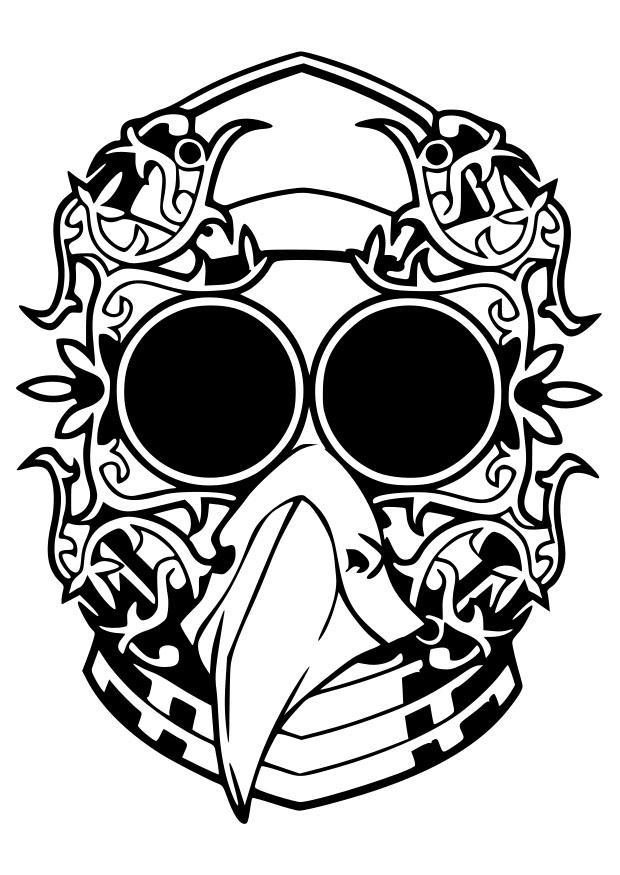 fantasy mask Coloring page fantasy mask