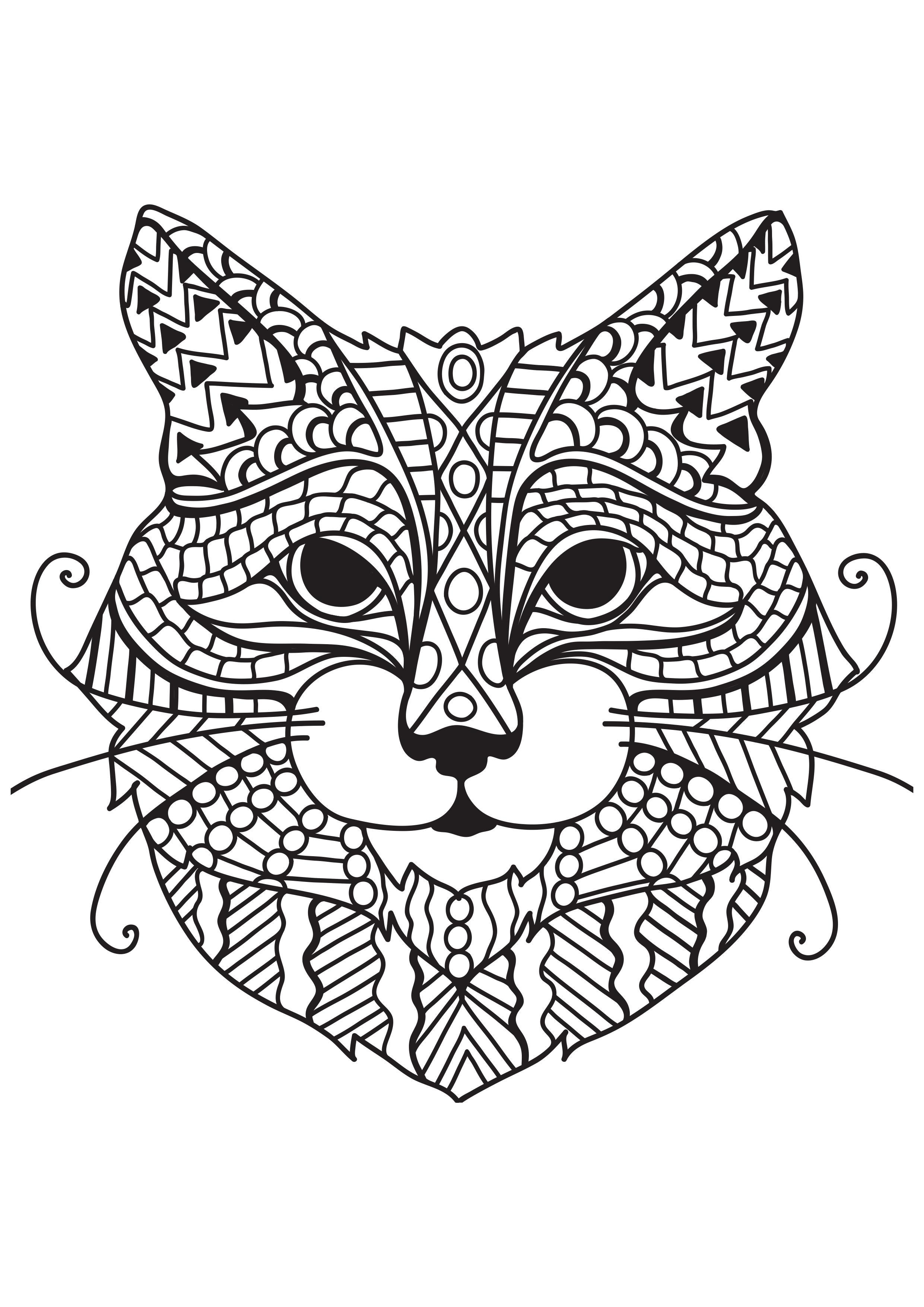 cat with whiskers Coloring page cat with whiskers