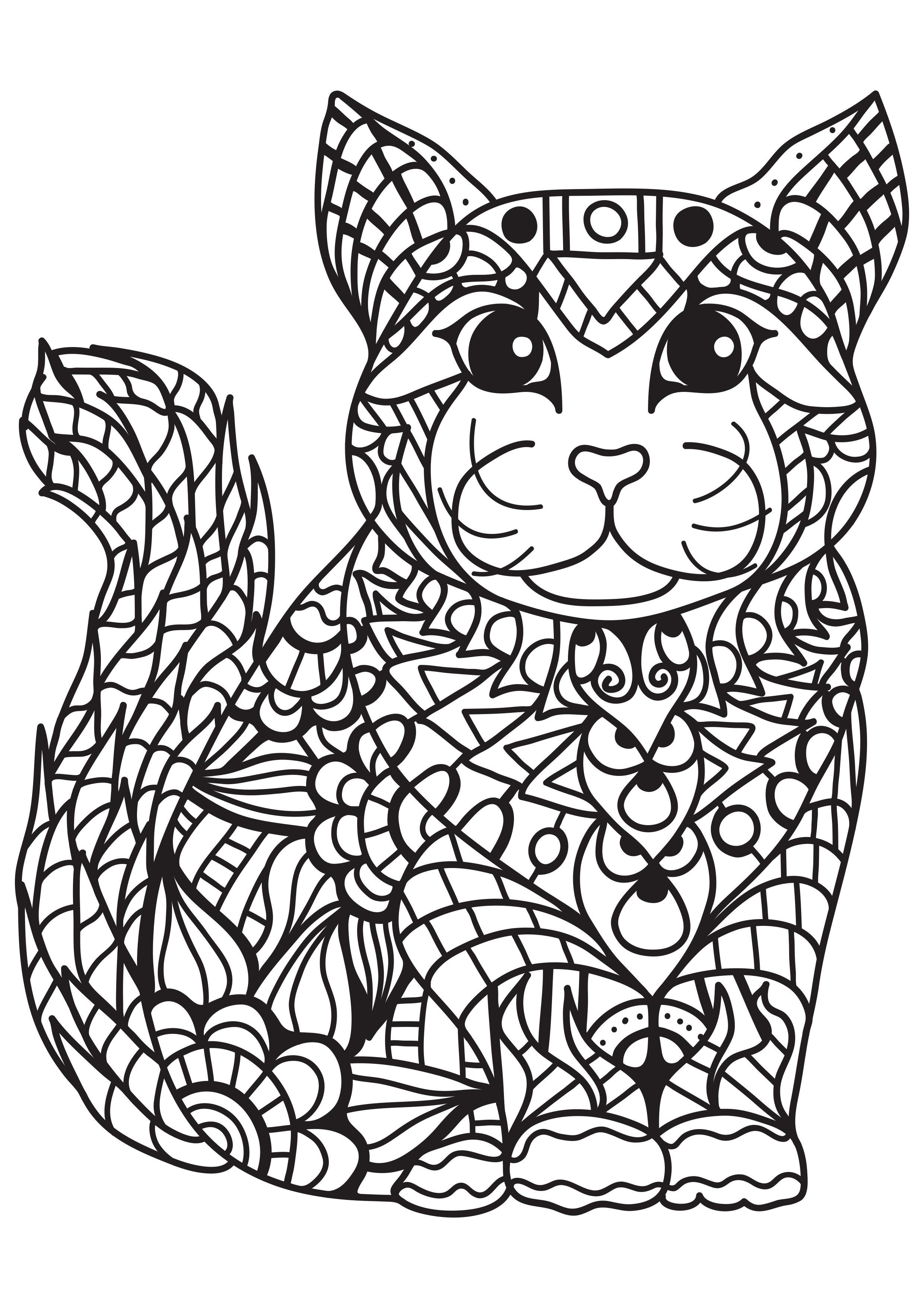 cat Coloring page cat