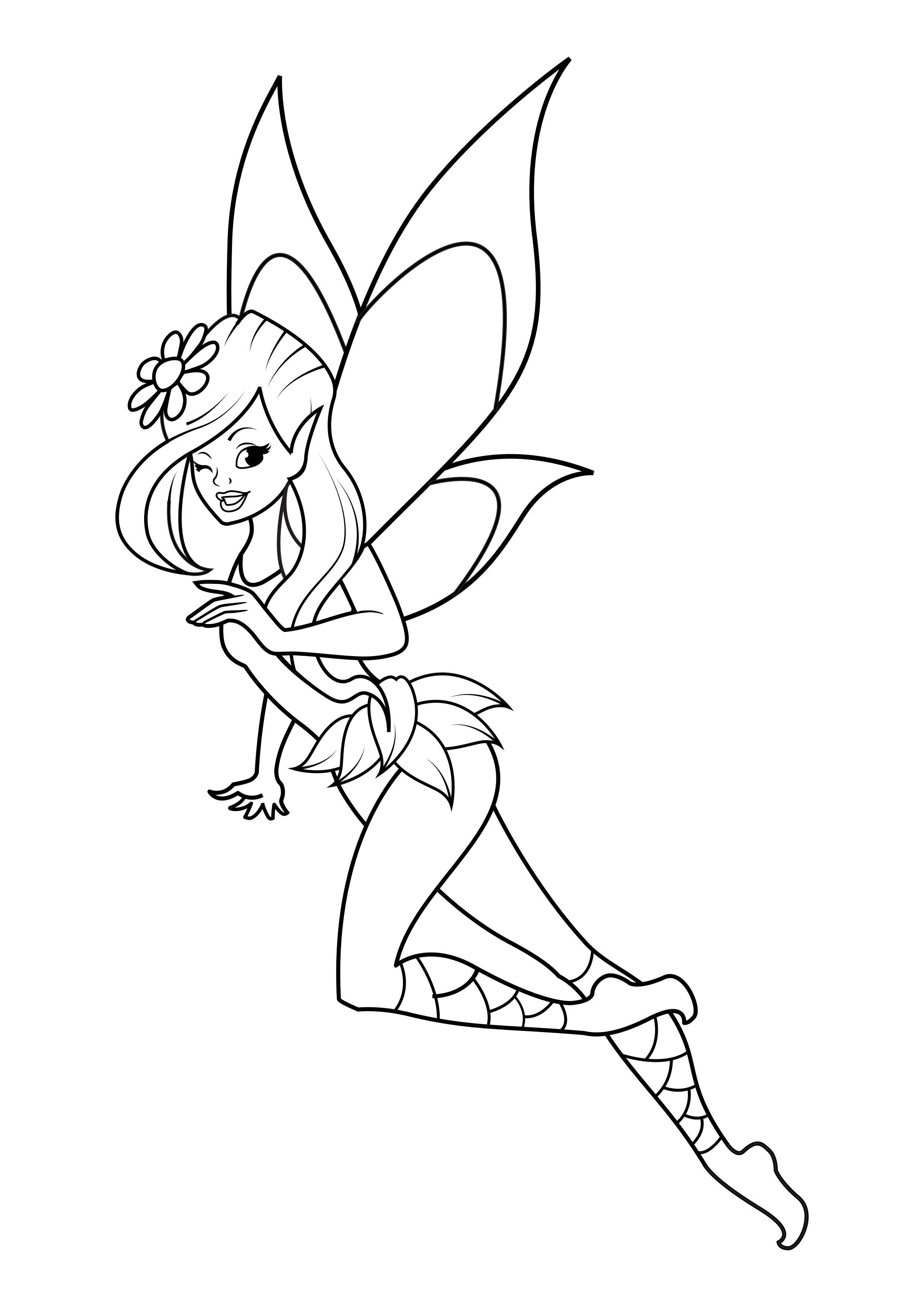 Coloring page fairy with wink