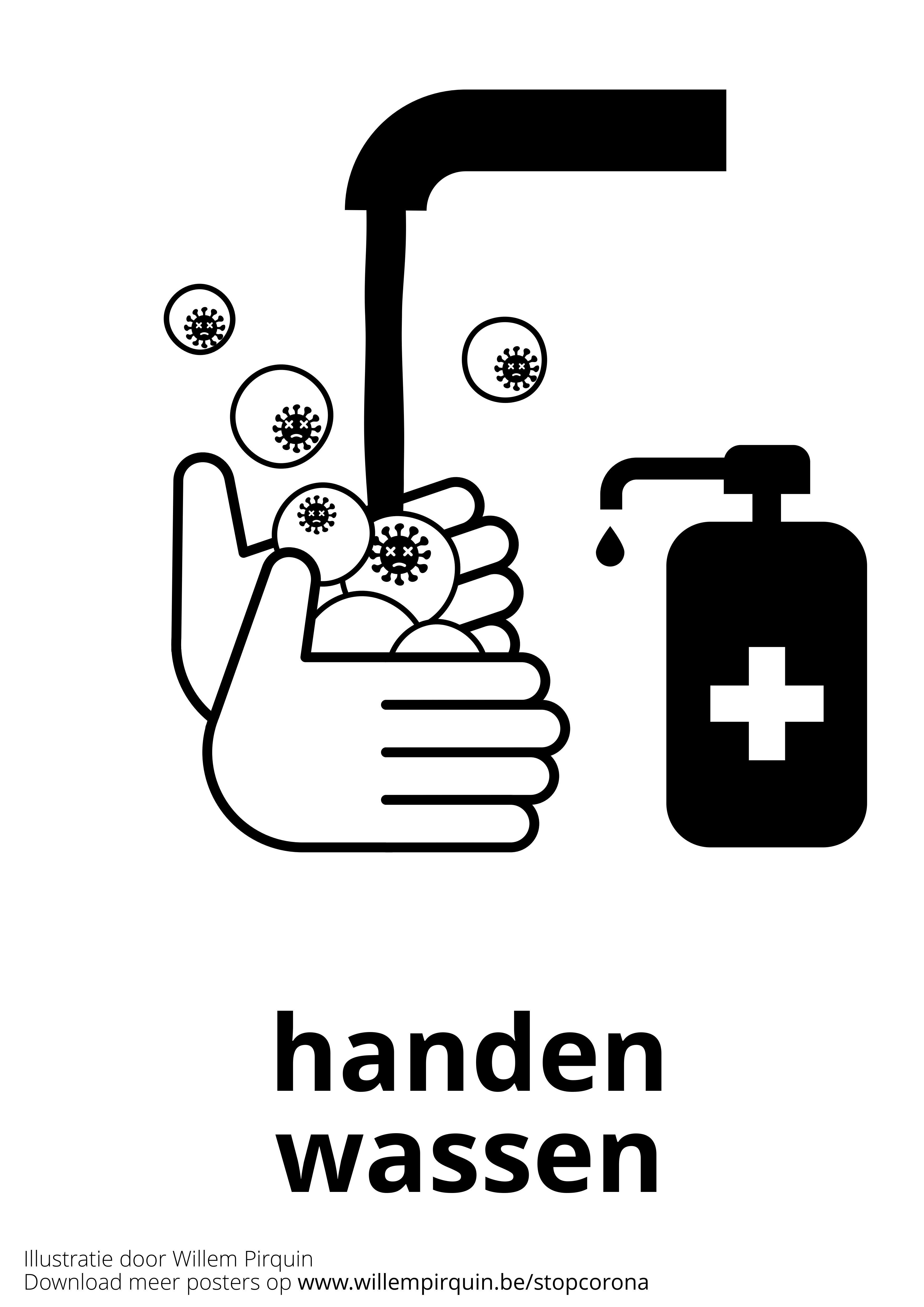 wash hands Coloring page wash hands