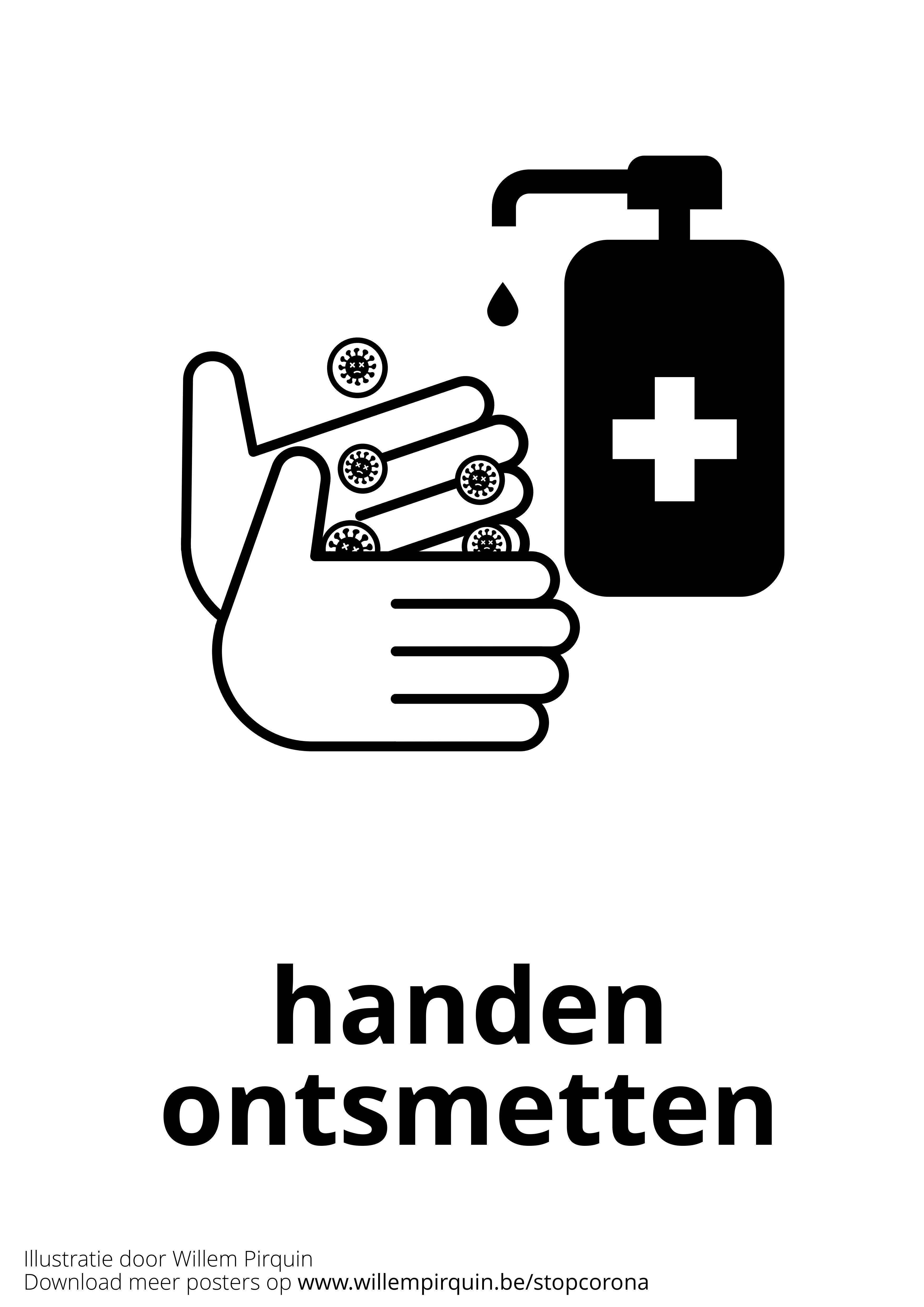 disinfect hands Coloring page disinfect hands