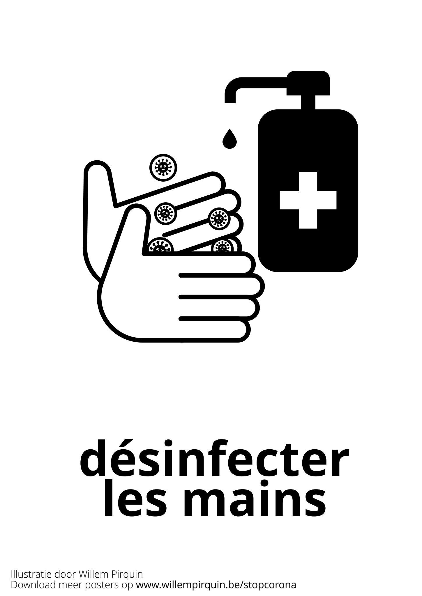 disinfect hands Coloring page disinfect hands
