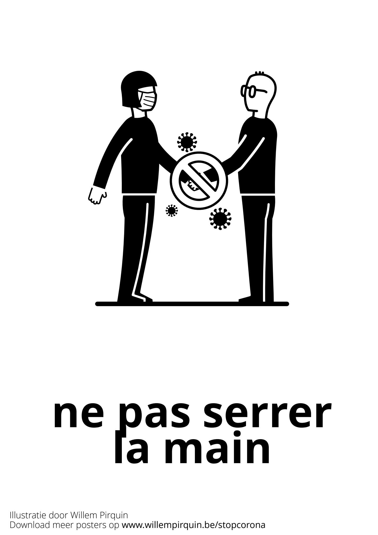 don't shake hands Coloring page don't shake hands