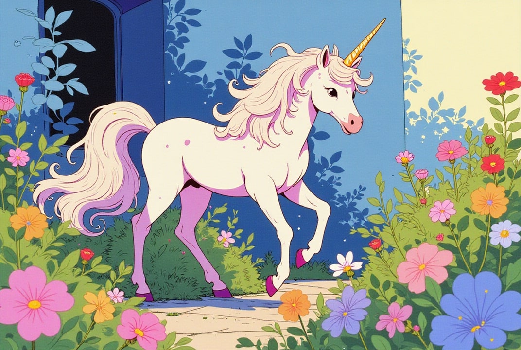 Image unicorn in the forest