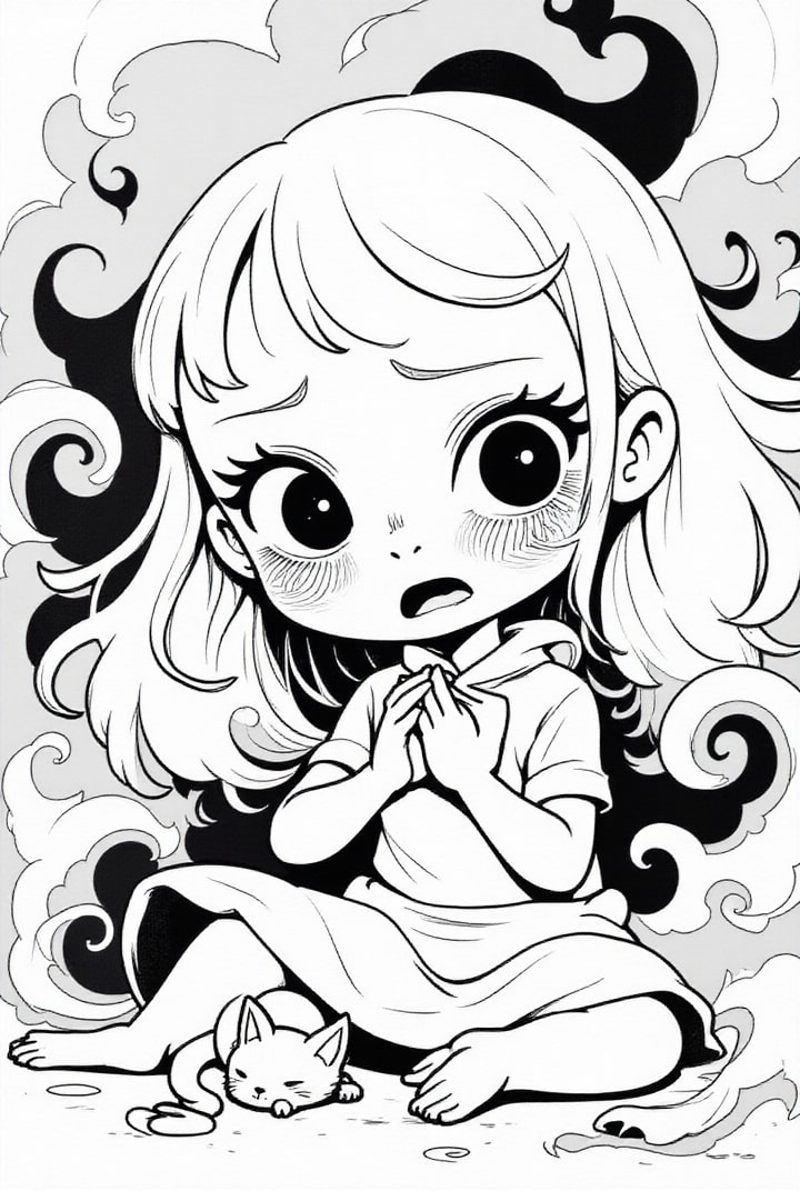 Coloring page fear